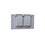 Tapa rectangular dúplex horizontal con contratapa con mecanismo de auto-cierre de aluminio para uso de interiores y exteriores tipo RR.