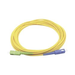 Jumper de Fibra Óptica Monomodo SC/UPC SC/APC Simplex, color amarillo 3 metros