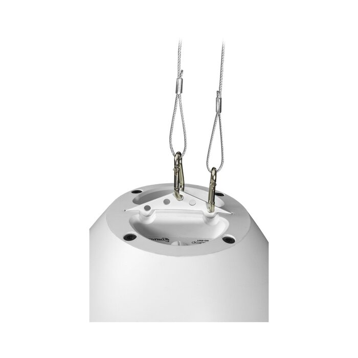 Beat Drop Altavoz colgante comercial de 8in con kit colgante Gripple. 70v | 100v | 8 Ohms, 5-125 Watts, Blanco