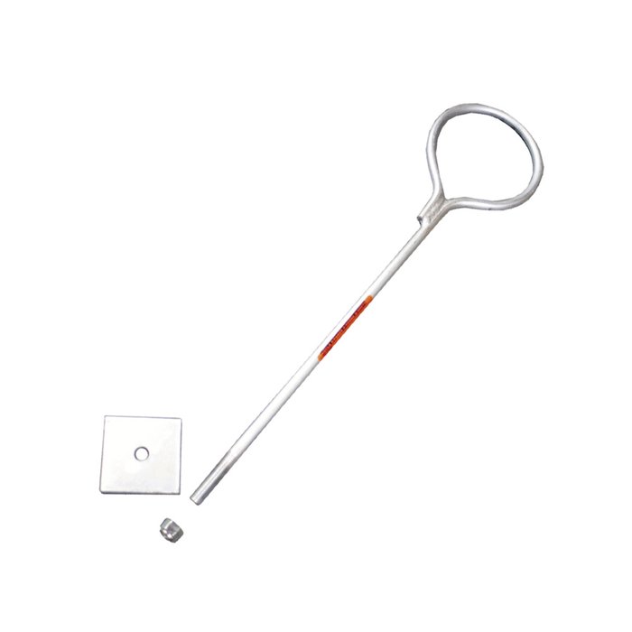 Ancla de Losa o Pared de 65 cm. de 1/2" de Grosor Galvanizado Electrolítico.