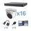 KIT TurboHD 1080p / DVR 16 Canales / 16 Cámaras Eyeball (exterior 2.8 mm) / Transceptores / Conectores / Fuente de Poder Profesional