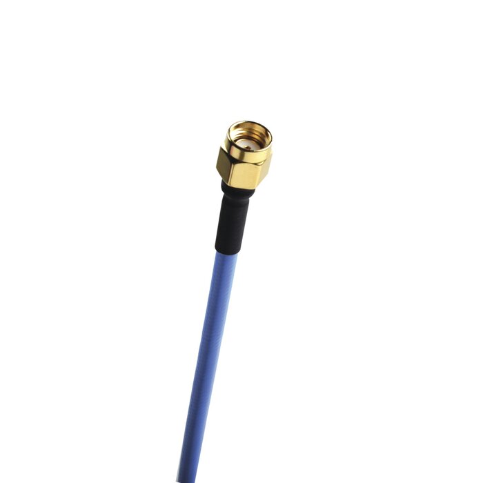 Jumper MikroTik (Flex-guide) de 50 cm, Núcleo de Cobre-Plateado, Conectores SMA-Macho Inversos, Hasta 6 GHz.