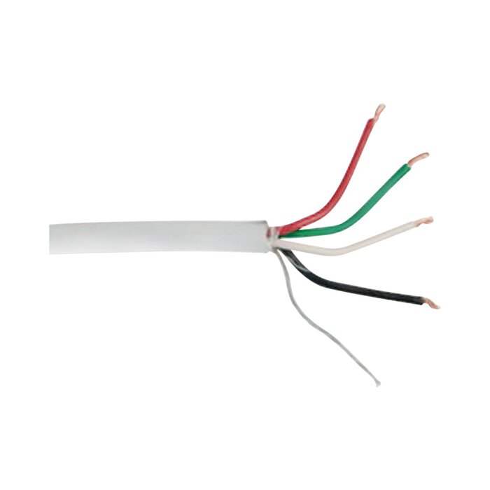 Cable Calibre 18, 4 Conductores, Blindado, 305 Metros, Riser, UL, Color Gris, Hecho en México