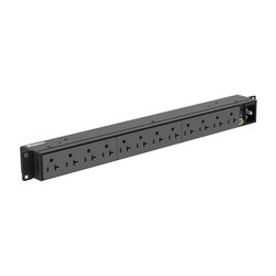 PDU Básico para Distribución de Energía, Con 12 Contactos NEMA 5-20R, Instalación Horizontal de 19in, 1UR, 20 Amp, 120 Vca