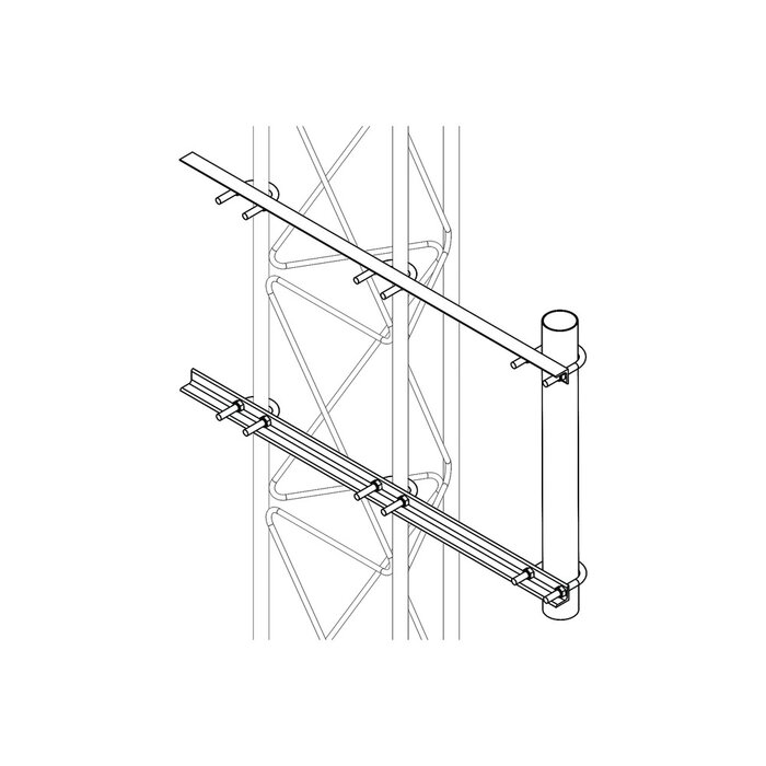 Brazo Lateral Liviano para Tramo STZ30G Galvanizado por Inmersión en Caliente.