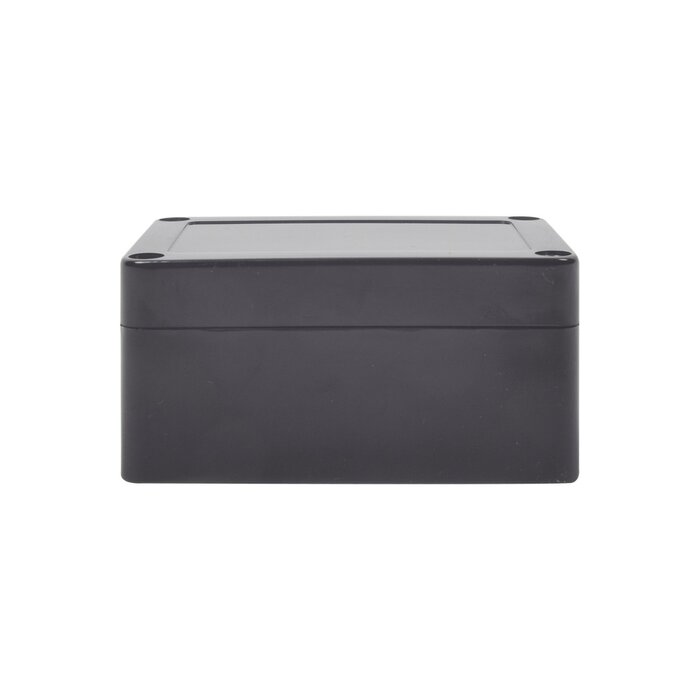 Gabinete Plástico Negro para Exterior (IP65) de 100 x 68 x 50 mm Cierre por Tornillos.