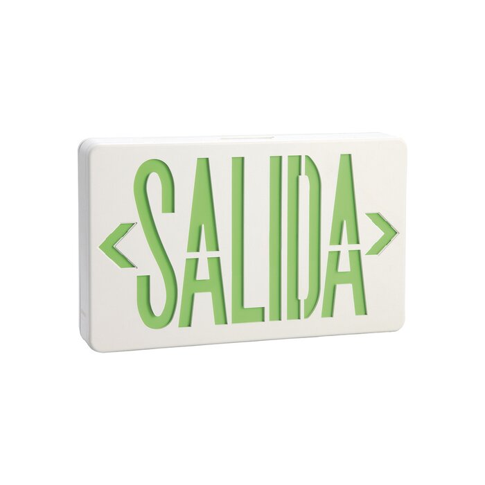 Letrero LED de SALIDA Universal con alto brillo/uso en pared, lateral o techo/Batería de Respaldo Incluida.