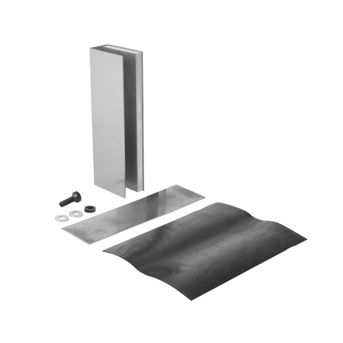 Montaje "U" para Puertas de Vidrio/ 3/4" de Grosor/ Para Chapas Magnéticas de 1200 lbs./ Ajuste por Opresores