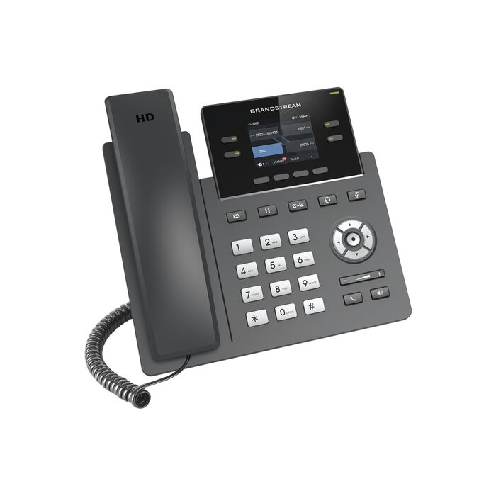 Teléfono IP con puerto PoE de 2 líneas para alta demanda de Grado Operador