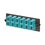 Placa Acopladora de Fibra Optica FAP, Con 6 Conectores SC Duplex (12 Fibras), Para Fibra Multimodo OM3/OM4, Color Aqua