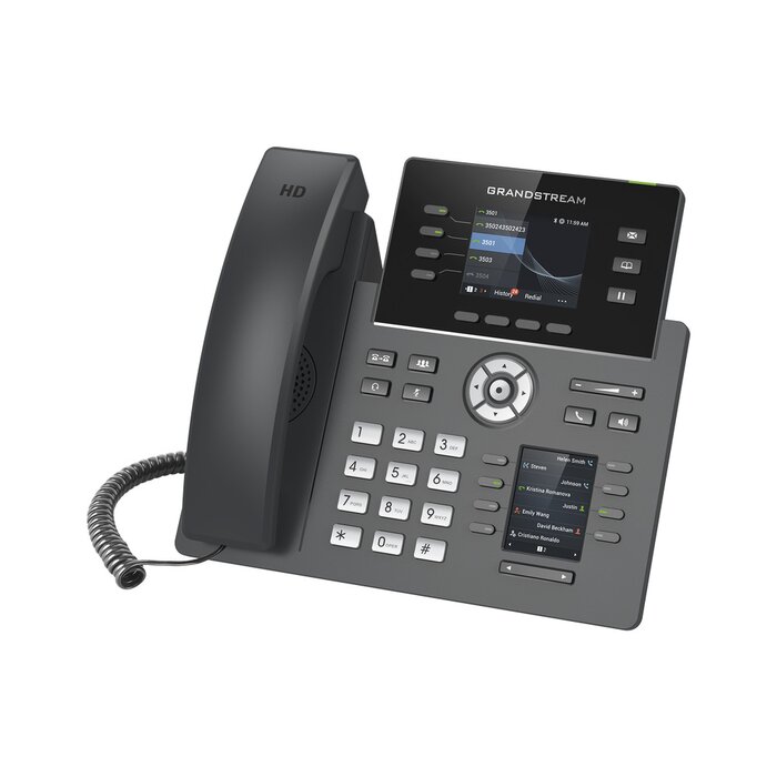 Teléfono IP de 4 líneas para alta demanda, grado operador, con botones BLF en display LCD