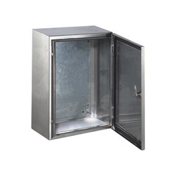 Gabinete de Acero Inoxidable IP66 Uso en Intemperie (400 x 600 x 250 mm) con Placa Interna Galvanizada.