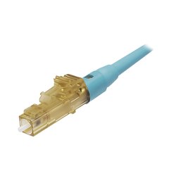 Conector de Fibra Óptica LC Simplex OptiCam, Multimodo 50/125 OM3/OM4, Pre-pulido, Color Aqua