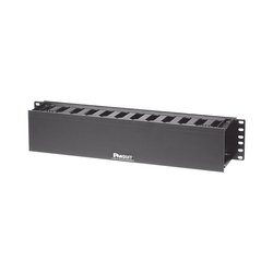 Organizador de Cables Horizontal PatchLink, Sencillo (Solo Frontal), Para Rack de 19in, 2UR