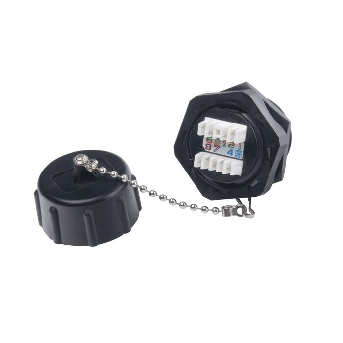 Jack Industrial RJ45 Categoría 6 Blindado, IP67 (Waterproof)
