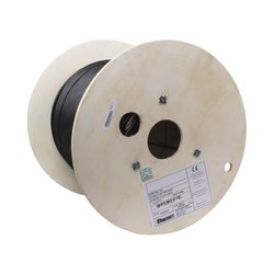 Bobina de Cable UTP de 4 Pares, Pan-Net, Para Exterior con Gel, Cat6 (23 AWG), Industrial para Climas Extremos, Color Negro, 305 m