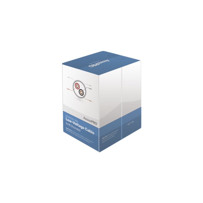Bobina de 305 metros, con 2 cables calibre 18, FRPVC, CM, para aplicaciones en control de acceso