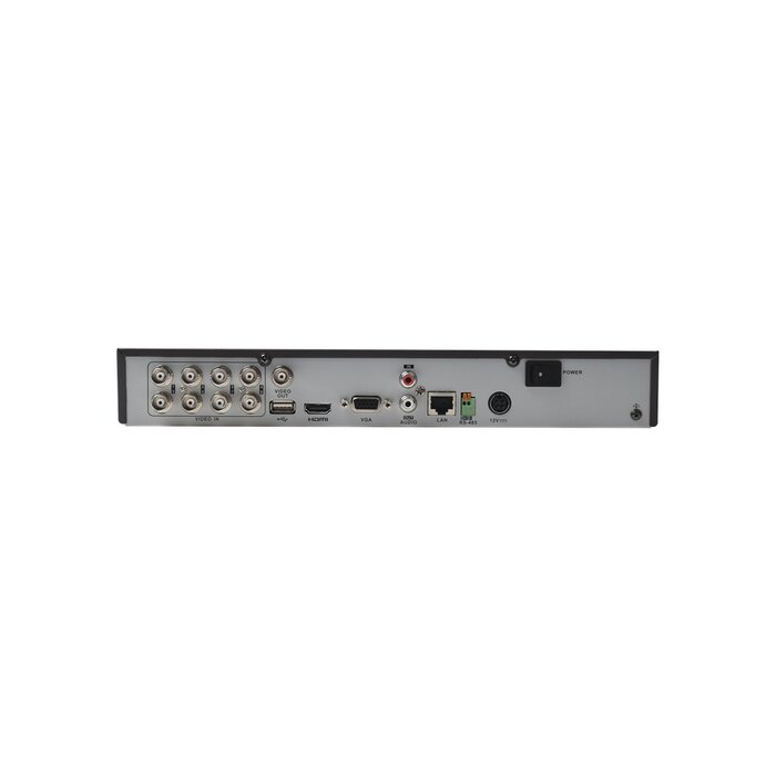 KIT TurboHD 1080p / DVR 8 Canales / 4 Cámaras Bala (exterior 2.8 mm) / 4 Cámaras Eyeball (exterior 2.8 mm) / Transceptores / Conectores / Fuente de Poder Profesional hasta 15 Vcd para Largas Distancias