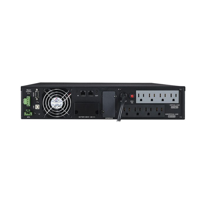 UPS de 1500 VA/1350 W, Online Doble Conversión, Entrada 120 Vca NEMA 5-20P, Onda Senoidal Pura, Rack o Torre de 2 UR, Con 8 Tomas NEMA 5-15R