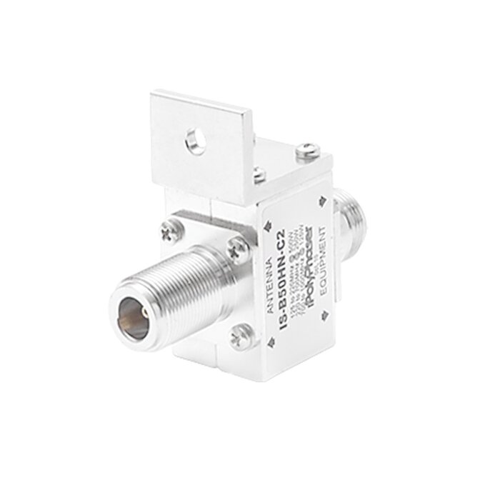 Protector RF Coaxial Para 125 a 1000 MHz Con Ceja Frontal Con Conectores N Hembra en Ambos Lados