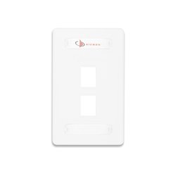 Placa de Pared Modular 10G MAX de 2 Salidas, Color Blanco