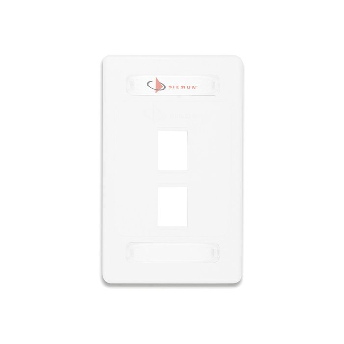 Placa de Pared Modular 10G MAX de 2 Salidas, Color Blanco