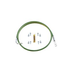 Jumper para Aterrizar Equipos, 6 AWG, con Terminal Doblada a 45 Grados, Para Conexión a Tierra y Terminal Recta Para Equipos, 0.61m de Largo