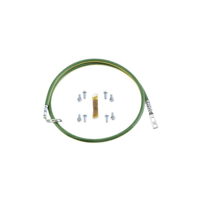 Jumper para Aterrizar Equipos, 6 AWG, con Terminal Doblada a 45 Grados, Para Conexión a Tierra y Terminal Recta Para Equipos, 0.61m de Largo