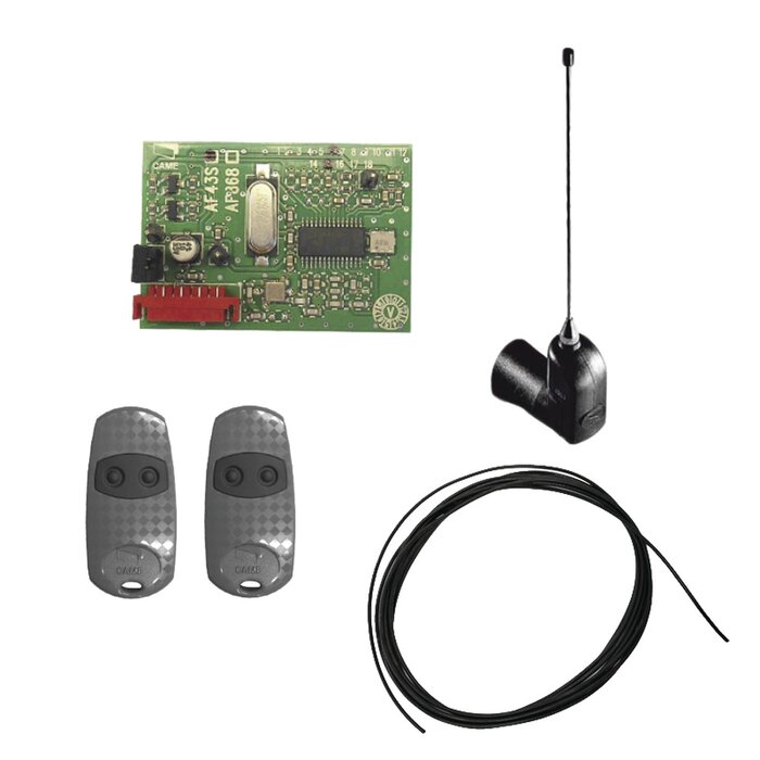 Kit Receptor inalámbrico con antena / Hasta 45M en linea de vista / INCLUYE dos controles y 3 metros de cable RG58 para la antena