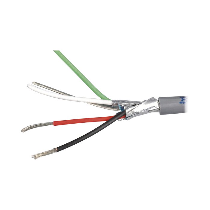 Cable Calibre 18, 4 Conductores, Blindado, 305 Metros, Riser, UL, Color Gris, Hecho en México