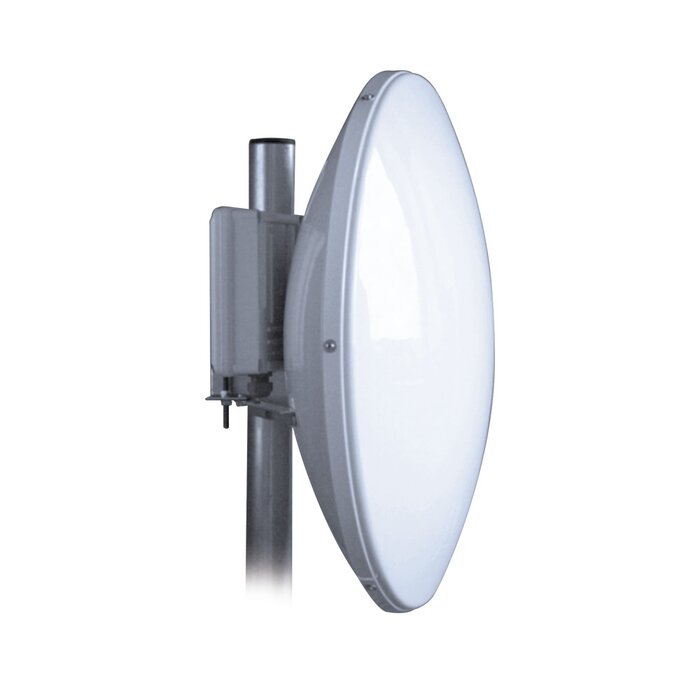 Antena Direccional de Alto Rendimiento de 29 dBi, Amplio rango de frecuencia (4.9 - 6.4 GHz), Conectores N-Hembra, Alto Aislamiento al Ruido, Fácil Montaje con Radomo Incluido