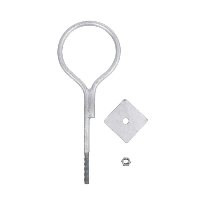 Ancla con Aro, largo: 40 cm. de 1/2" de espesor para Losa o Pared. Galvanizado por Inmersión.