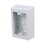 Caja de Pared Superficial, uso Universal con Placas de Pared, Con Cinta Adhesiva, Color Blanco