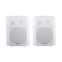Altavoz de Montaje en Pared Activo de Dos Vias 5"+1.5"/ RMS 20W@8ohms mas Pasivo 20W/ Material ABS/ Reja Metálica/ Bracket de Metal/ Color Blanco