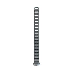 Organizador de cables vertical articulado, ideal para llevar los cables del piso a mesa o a la cubierta del escritorio de manera segura