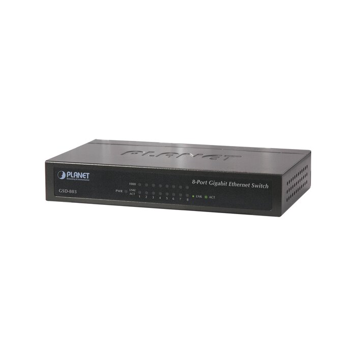 Switch no administrable 8 puertos Gigabit 10/100/1000Mbps, Con Ahorrador de Energia