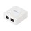 Caja de pared con 2 puertos, incluye 2 jacks UTP Cat6A