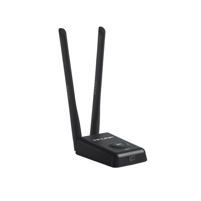 Adaptador de alta potencia USB inalámbrico N 300 Mbps 2.4 GHz con 2 antenas externas de 5 dBi