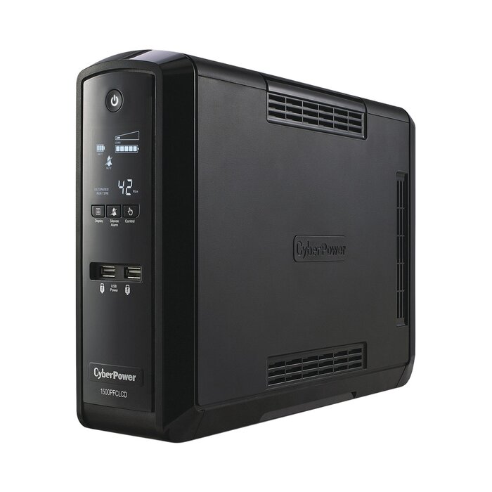 UPS de 1500 VA/900 W, Topología Línea Interactiva, Entrada 120 Vca NEMA 5-15P, Onda Senoidal Pura, Tipo Torre, Con 10 Tomas NEMA 5-15R