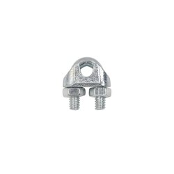 Abrazadera tipo perro o nudo, para cable de 1/4".