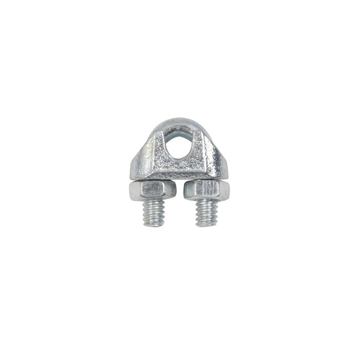 Abrazadera tipo perro o nudo, para cable de 1/4".