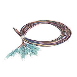 Kit de 12 Pigtails LC Multimodo OM3 2 metros