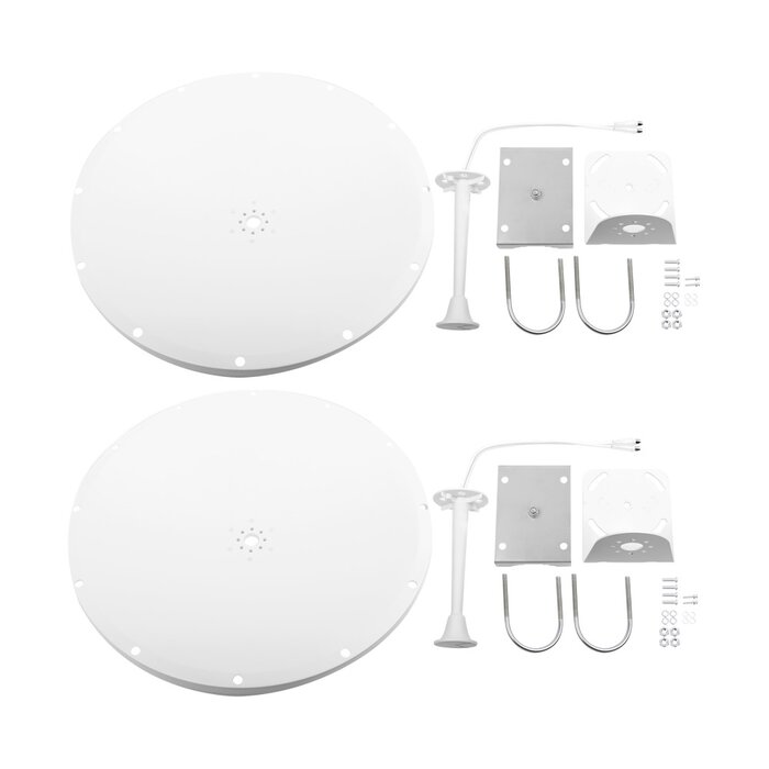 Antena Parabólica de Frecuencia Extendida, 4.8 - 6.5 GHz, 28 dBi, Conectores SMA-Macho Inverso