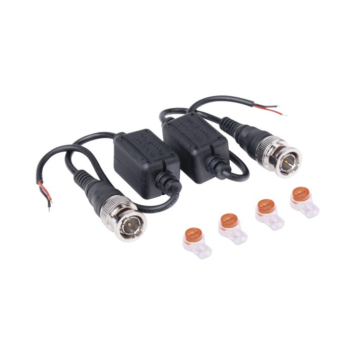 Kit de Transceptores (Balluns) EXTERIOR TurboHD Hasta 5 MPx HD-TVI/HD-CVI/AHD / CONECTORES 100% COBRE / Con Cable RF Blindado para aplicaciones