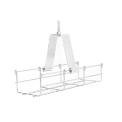 Suspensión conjunto 100 mm, para montar la charola desde el techo, con acabado Electro Zinc para varilla de 1/4, 5/16 y 3/8