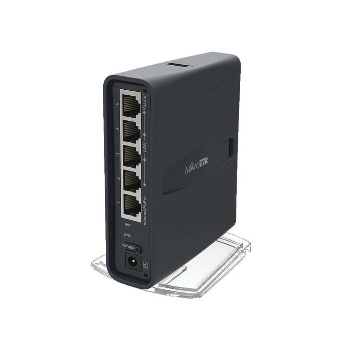 (hAP ac lite Tower) 5 Puertos Fast Ethernet, WiFi Doble Banda 802.11ac, Base tipo Torre