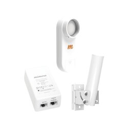 Kit de radios C5X, rango de frecuencia extendida (4.9 a 6.4 GHz), incluye inyector POE, y montaje universal para tubo o poste
