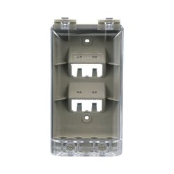 Placa de Pared Vertical, resistente al agua, acepta cuatro modulos Mini-Com