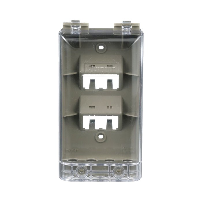 Placa de Pared Vertical, resistente al agua, acepta cuatro modulos Mini-Com