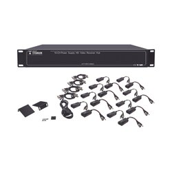 200 metros en 4K , 300 metros en 5MP , VIDEO+PODER / 16 Canales / TODO INCLUIDO PARA RACK / Para transmisión de alimentación ( de 36 Vcd a 12 Vcd) y video (HD-TVI) / 4K / SIN RUIDO / INSTALACIÓN LIMPIA
